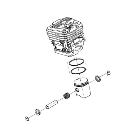 Cylindre piston complet tronçonneuse Husqvarna / Mc Culloch