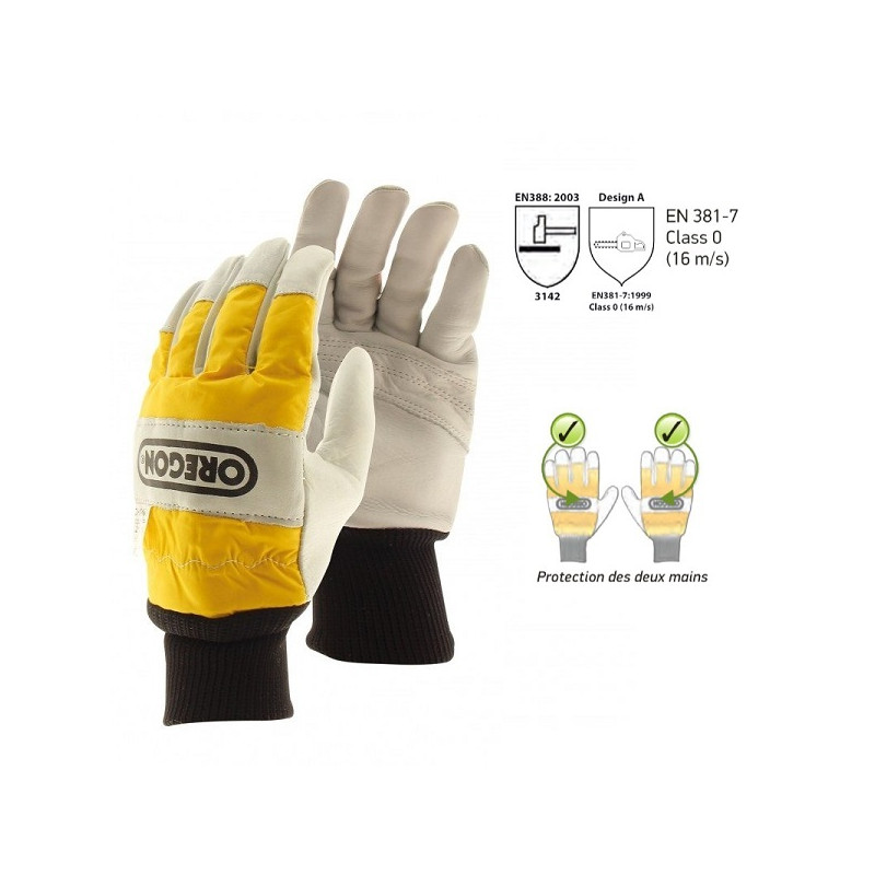 Gants de protection pour tronçonner Oregon - Jaune