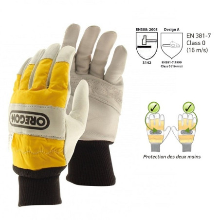 Gants de protection pour tronçonner Oregon - Jaune