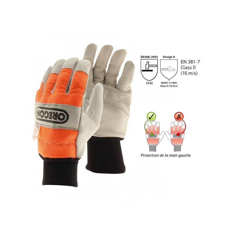 Gants de protection pour tronçonner Oregon  - Orange