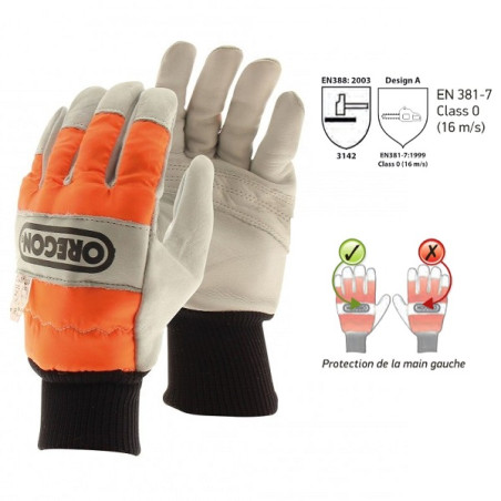 Gants de protection pour tronçonner Oregon  - Orange