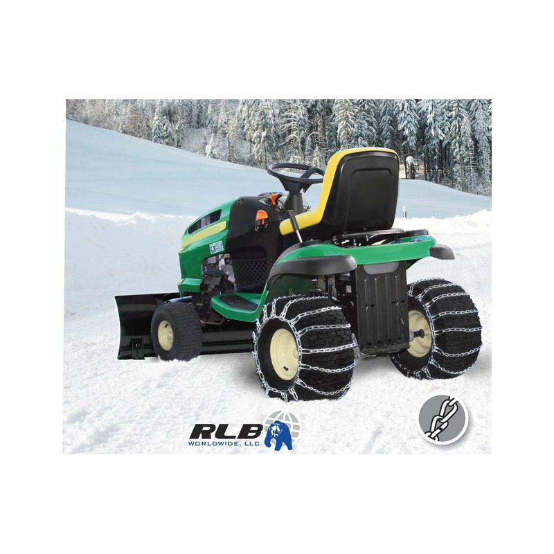 Paire de chaînes à neige de tracteur tondeuse 18x850-8