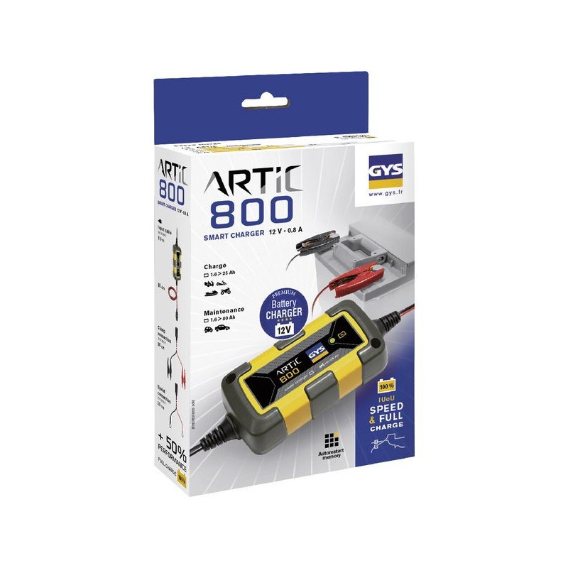 Chargeur automatique 12V batterie GYS Artic 800