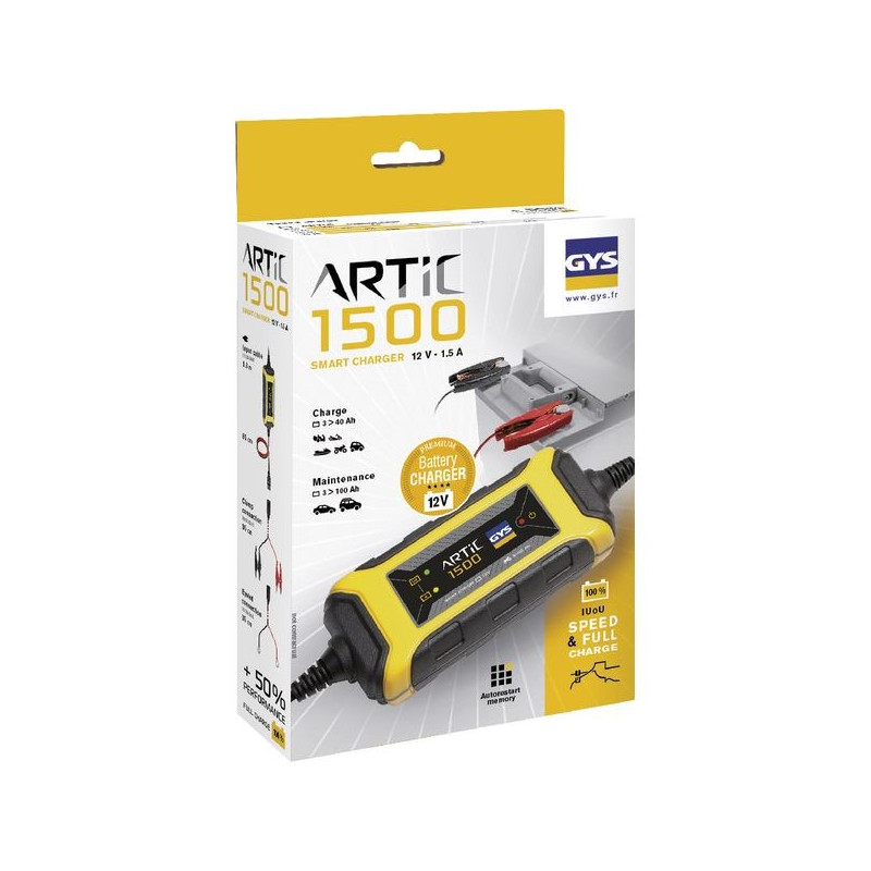 Chargeur automatique 12V batterie GYS Artic 1500