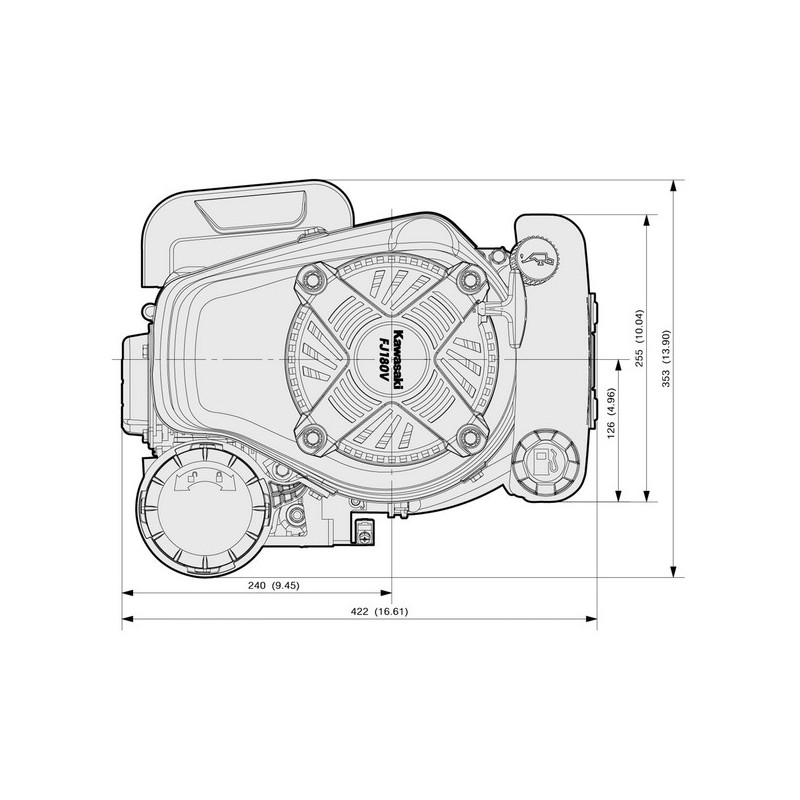 Moteur tondeuse Kawasaki FJ180V