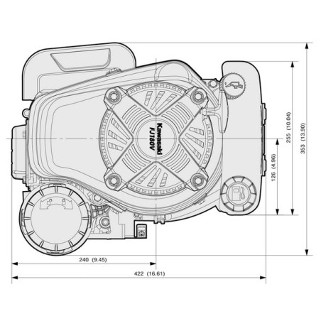 Moteur tondeuse Kawasaki FJ180V