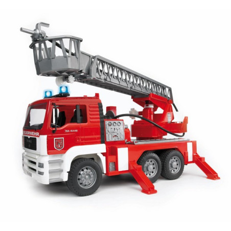 Jouet camion de pompier rouge MAN avec échelle pivotante
