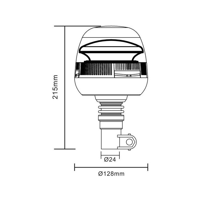 Gyrophare LED flexible clignotant universel 24W