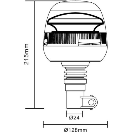 Gyrophare LED flexible clignotant universel 24W