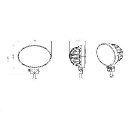 Projecteur travail LED ovale universel 39W