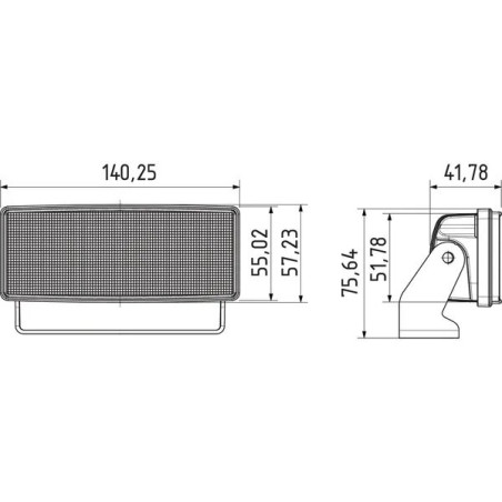 Projecteur travail LED rectangulaire universel 42W