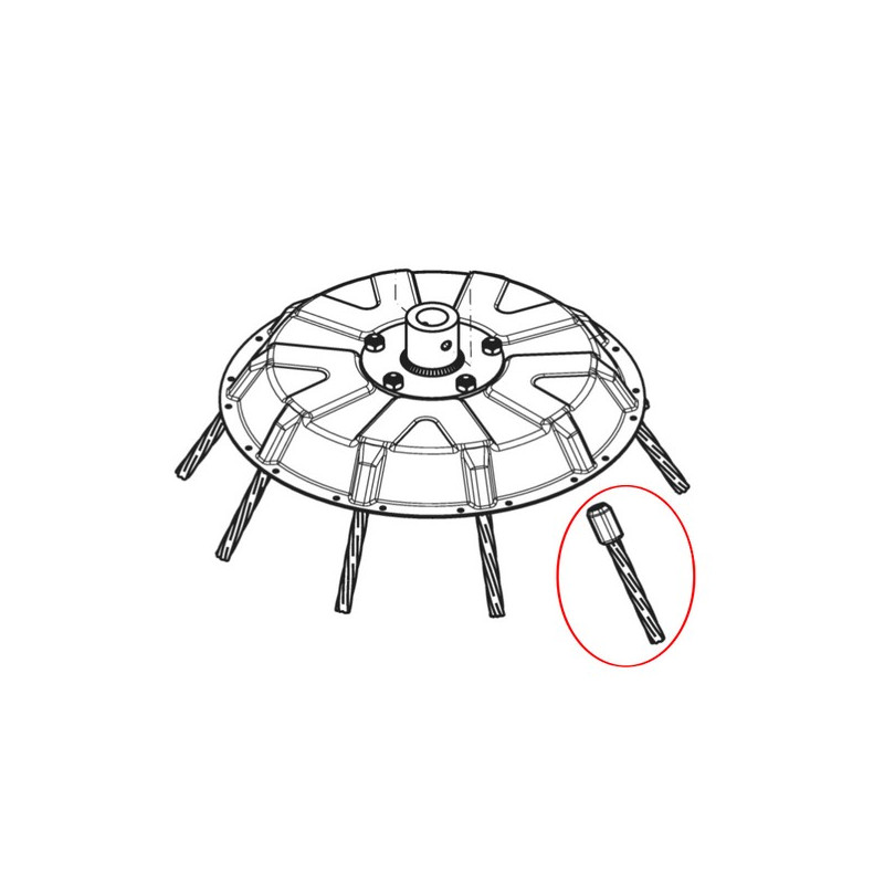 Lot 10 brosses désherbeur Etesia MBR50