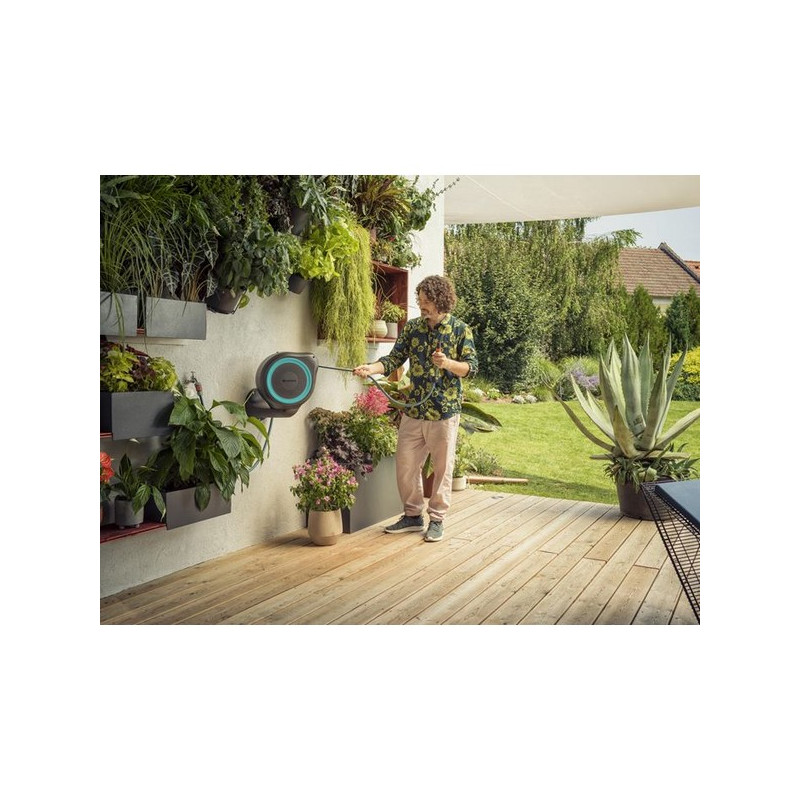 Dévidoir mural automatique Gardena RollUp S 15m