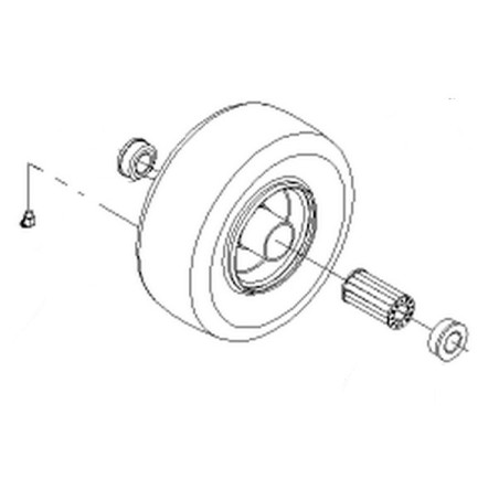 Roue avant tondeuse Toro 30314TE