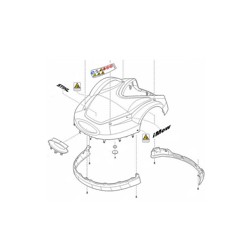 Kit capot supérieur robot tondeuse Stihl
