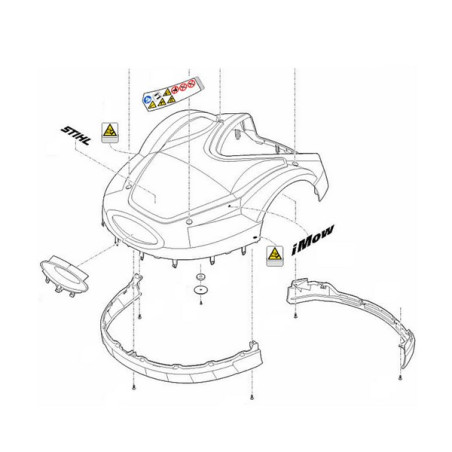 Kit capot supérieur robot tondeuse Stihl