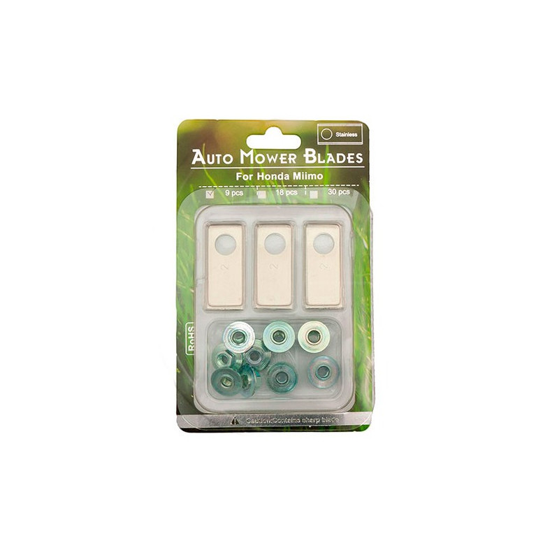 Jeu de 9 lames robot tondeuse Honda