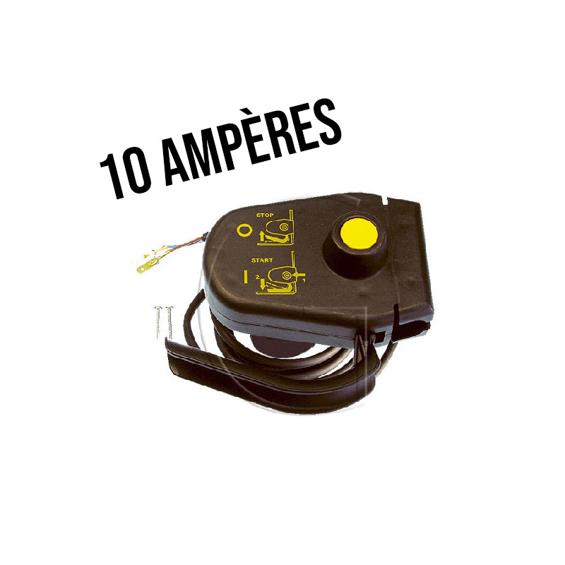 Contacteur de démarrage pour tondeuse électrique - 10 ampères AMP
