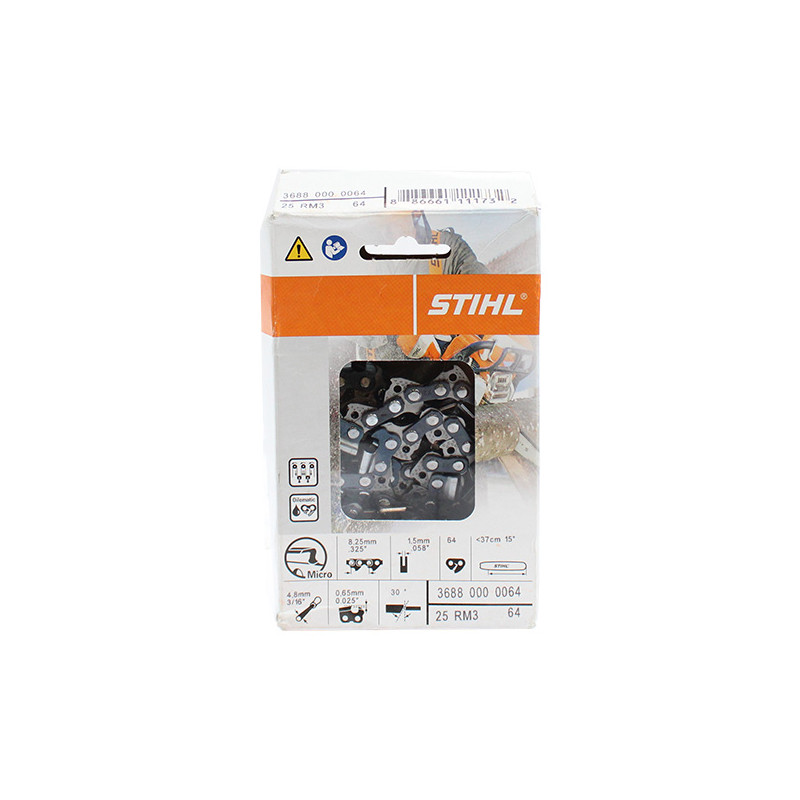 CHAINE TRONÇONNEUSE STIHL 0.325" 1.5MM 64 DENTS