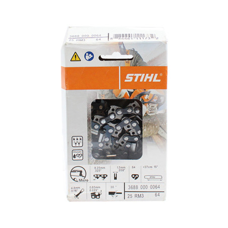 CHAINE TRONÇONNEUSE STIHL 0.325" 1.5MM 64 DENTS