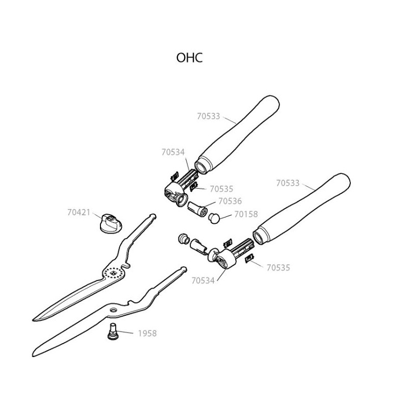 Cheville pour cisaille à haies OHP / OHC Outils Wolf