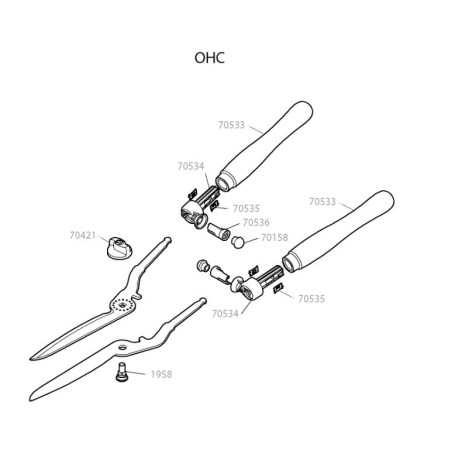 Cheville pour cisaille à haies OHP / OHC Outils Wolf