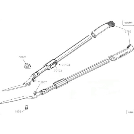 Bouton basculant pour élagueur télescopique Outils Wolf Bouton basculant pour élagueur télescopique Outils Wolf