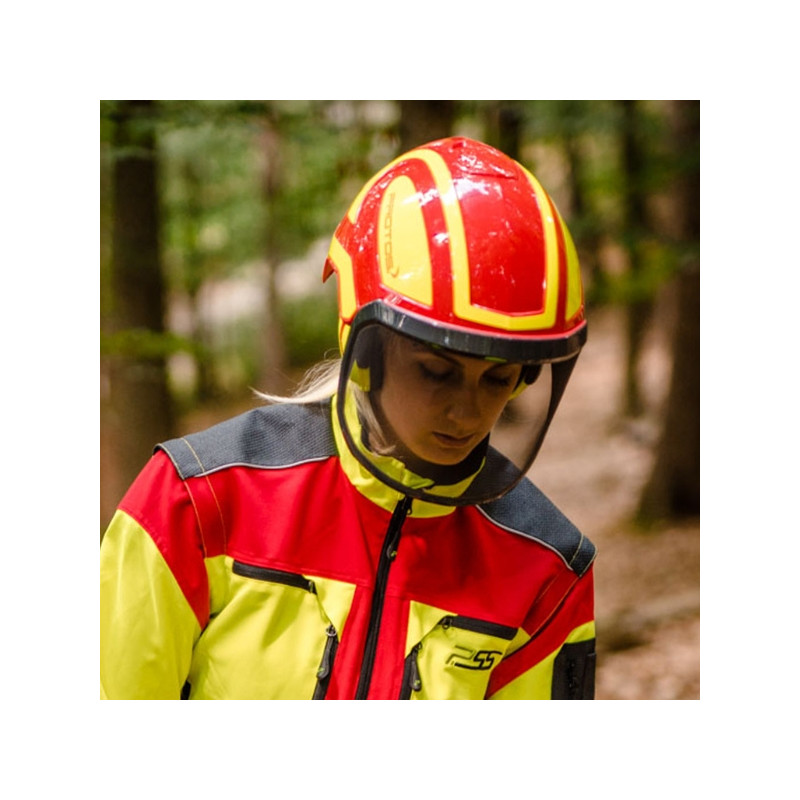 Casque Protos Integral Forest - Rouge et Jaune
