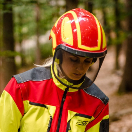 Casque Protos Integral Forest - Rouge et Jaune