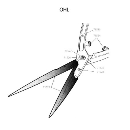 Bras gauche pour cisaille à haies Outils Wolf OHL