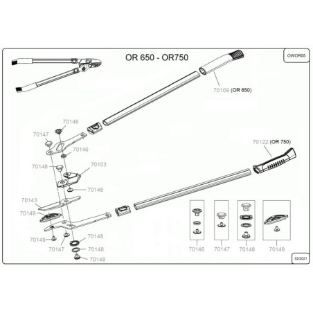 Enclume pour élagueur Outils Wolf OR900T / OR750 / OR650