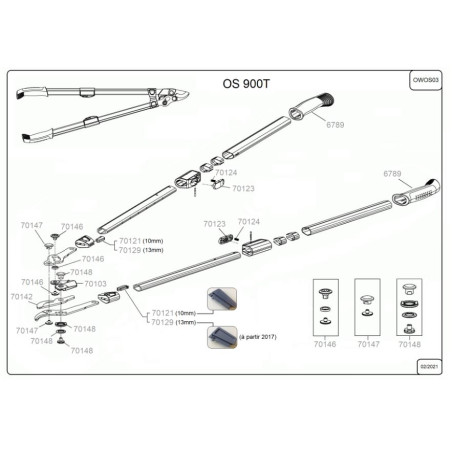 Lame pour élagueur / coupe-branches Outils Wolf