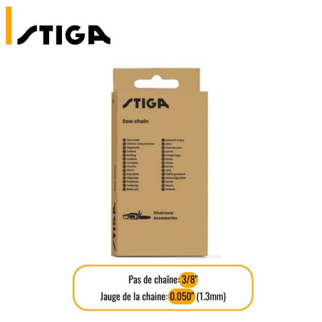 Chaine de tronçonneuse Stiga 91PX | Compatible tronçonneuse Stiga et Alpina | 1519-1001-45