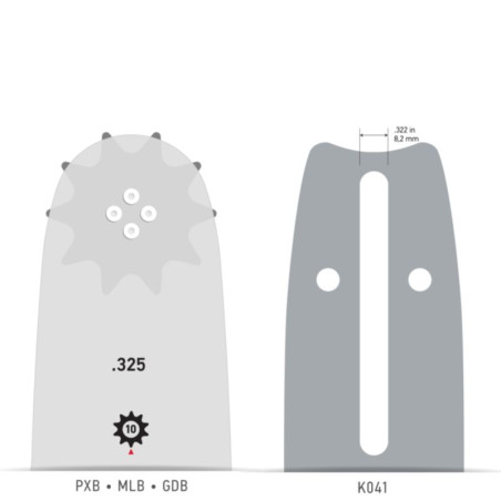Guide chaîne tronçonneuse Oregon 325 058 PXBK041