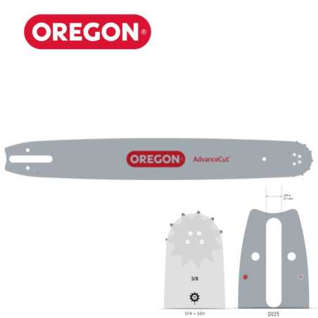 Guide chaîne tronçonneuse Oregon 3/8 063  AdvanceCut SFHD025