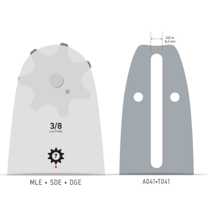 Guide chaîne tronçonneuse Oregon 3/8LP SDEA041