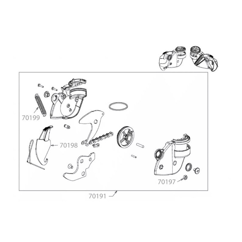 Tête d'élagueuse sur perche OS4000 Outils Wolf