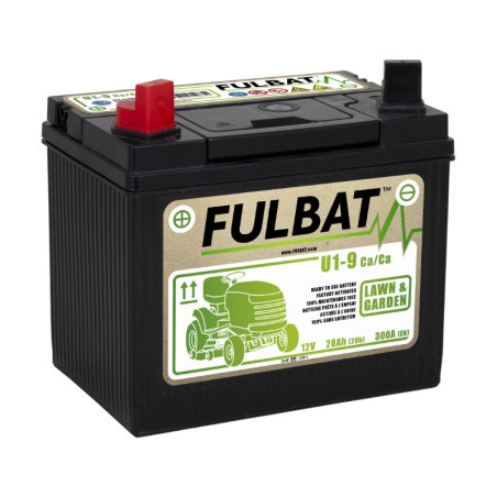 Batterie tracteur tondeuse 12V - 28Ah | CCA: 300A + gauche