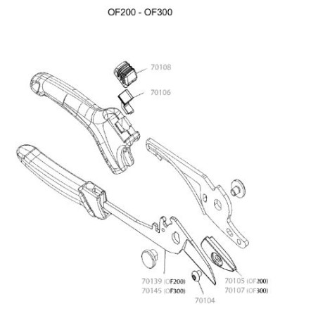 Vis pour sécateur OF200 / OF300 Outils Wolf