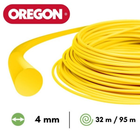 Fil nylon rond Oregon débroussailleuse 4 mm