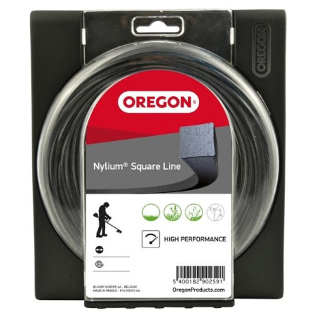 Fil nylon / alu carré Oregon Nylium® débroussailleuse 4 mm