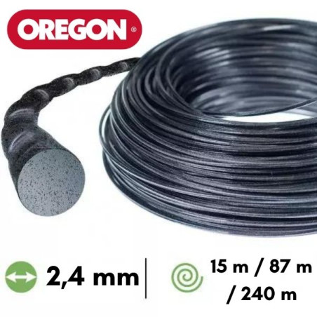 Fil nylon / alu torsadé Oregon Nylium® Silencio débroussailleuse 2,4 mm