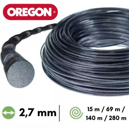 Fil nylon / alu torsadé Oregon Nylium® Silencio débroussailleuse 2,7 mm