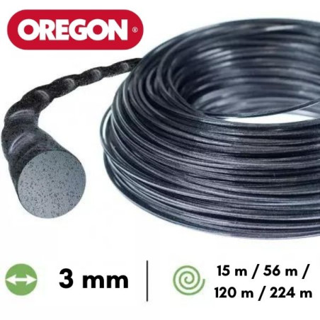 Fil nylon / alu torsadé Oregon Nylium® Silencio débroussailleuse 3 mm