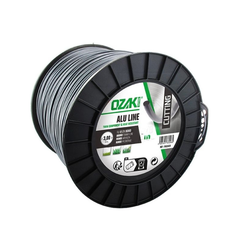 Bobine fil Ozaki 3 mm Alu line 279m pour débroussailleuse