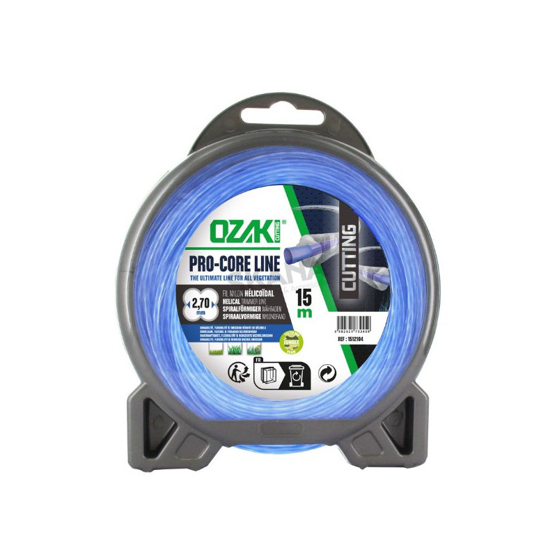 Fil nylon bi-matière débroussailleuse Pro-Core Line 2.70mm