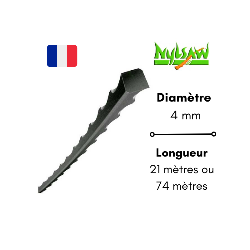 Fil débroussailleuse Nylsaw® 4 mm