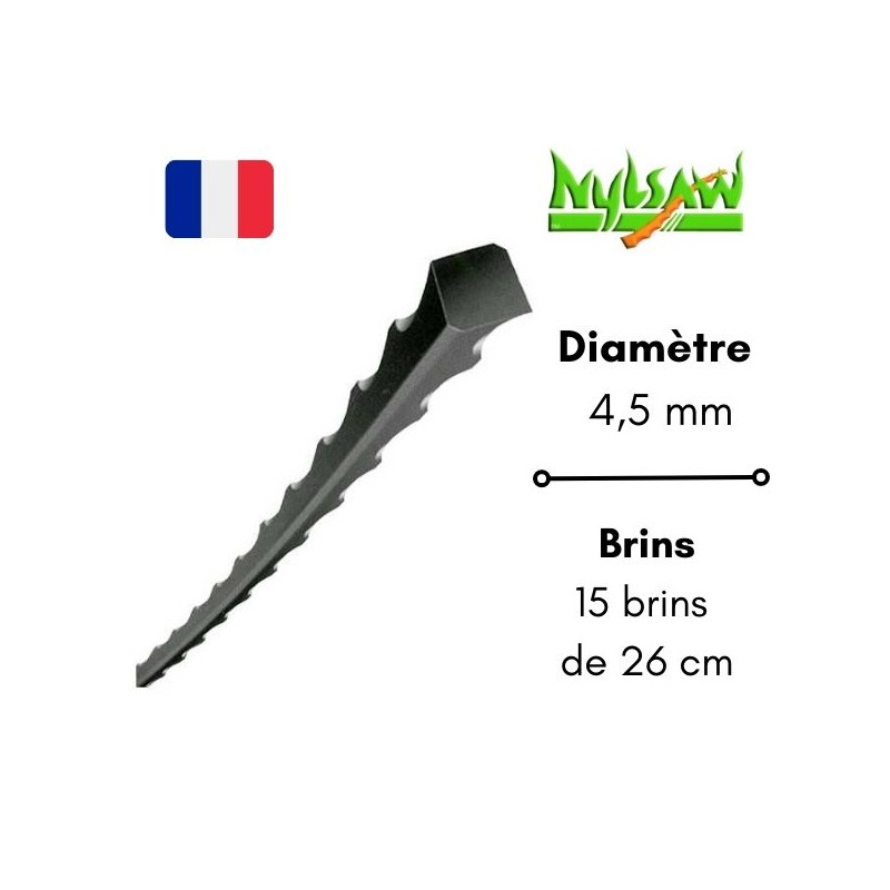 Lot fils débroussailleuse Nylsaw® 4.50 mm