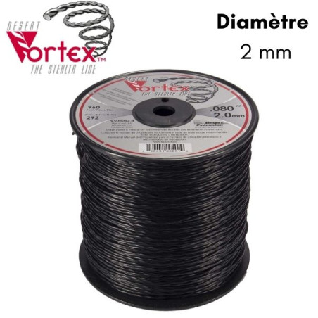 Fil nylon hélicoïdal débroussailleuse Vortex™ 2 mm