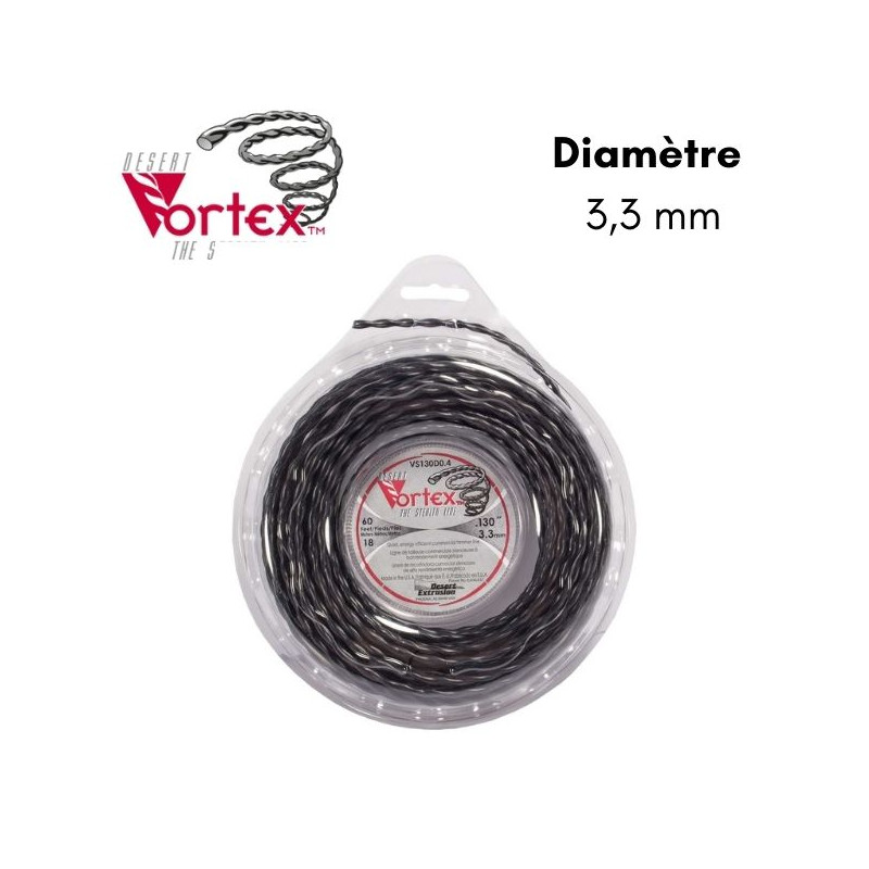 Fil nylon hélicoïdal débroussailleuse Vortex™ 3,3 mm